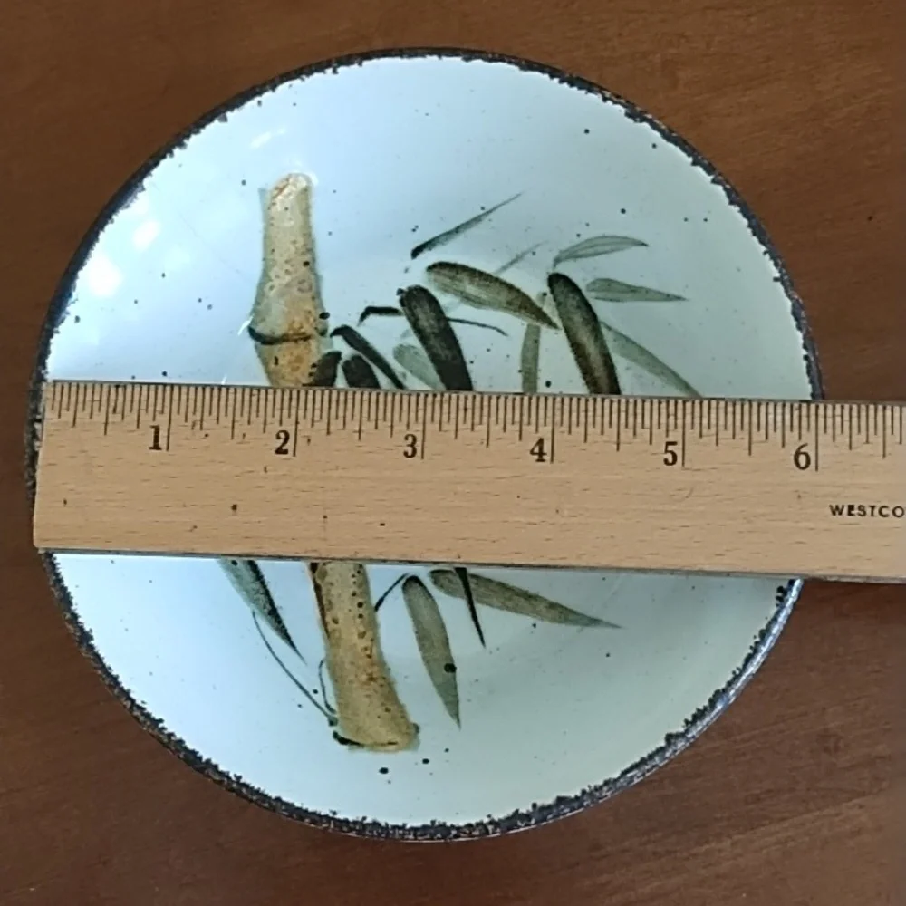 Vintage Midwinter Stonehenge Rangoon Cereal Bowl Bamboo Motif Discontinued As Is